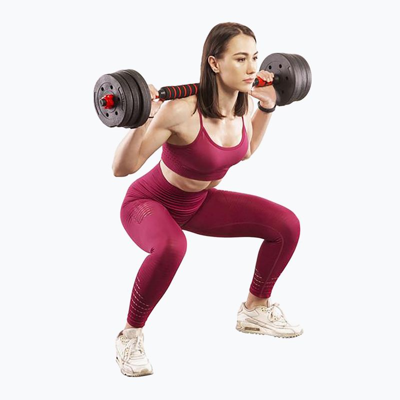 Sada činiek HMS SGP20 20 kg  čierna/červená 6