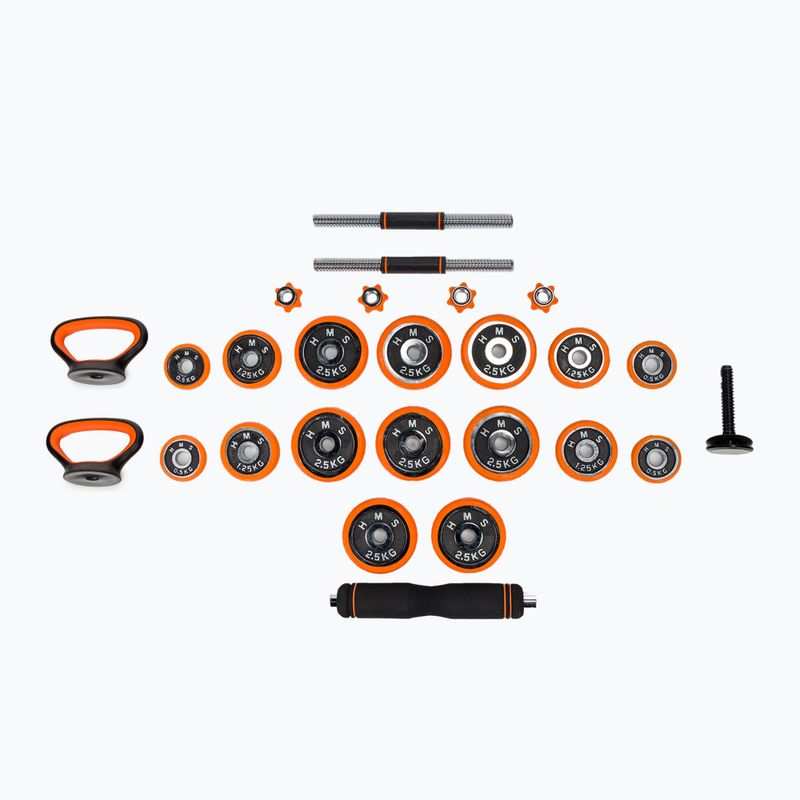 Sada závaží HMS SGZ230 Premium 6v1 oranžová 17-57-067 10