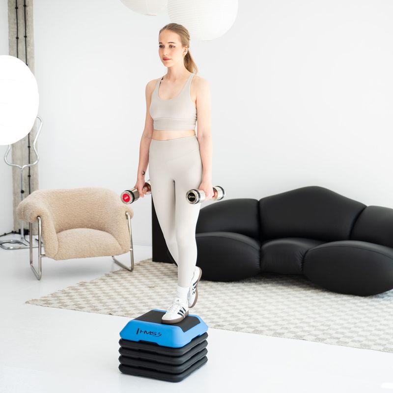 Aerobik schodík HMS AS001 Mini Commercial black/blue 4