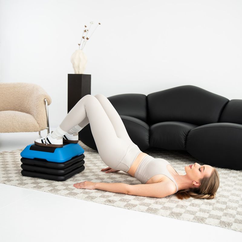 Aerobik schodík HMS AS001 Mini Commercial black/blue 6