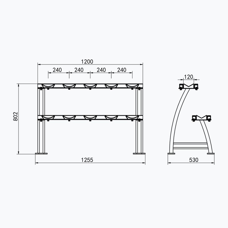 Stojan na činky HMS STR38 black 5
