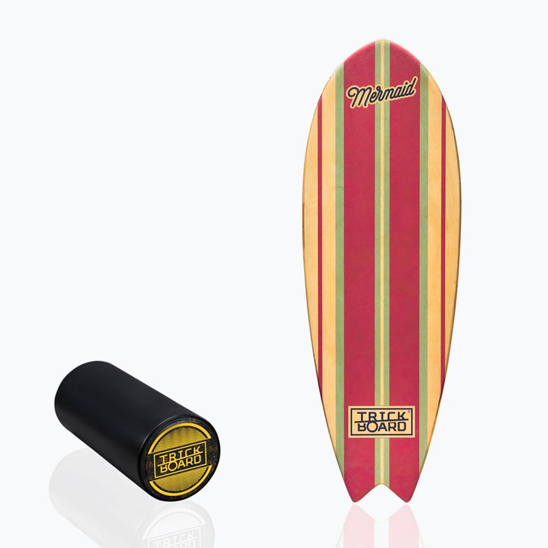 Balančná doska s valčekom Trickboard Fish Mermaid červeno-hnedá TB-1736 6