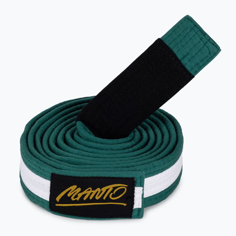 BJJ opasok pre deti MANTO Tag zelený s bielym pruhom MNA867_GRN/WHT_M2