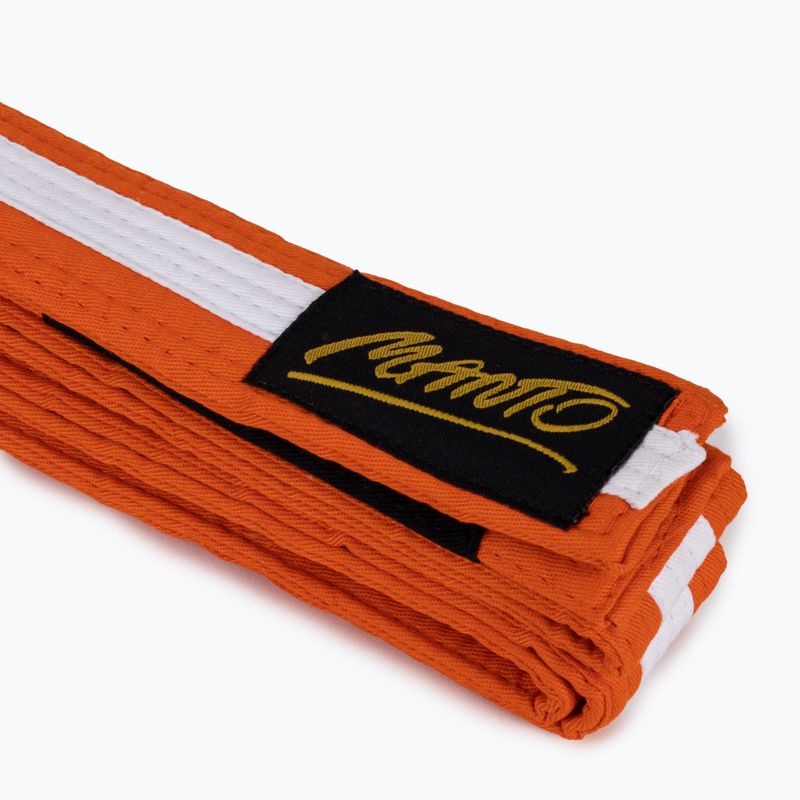 BJJ opasok pre deti MANTO Tag oranžový s bielym pruhom MNA867_ORG/WHT_M1