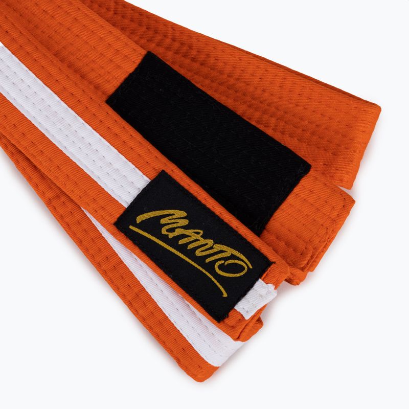 BJJ opasok pre deti MANTO Tag oranžový s bielym pruhom MNA867_ORG/WHT_M1 2