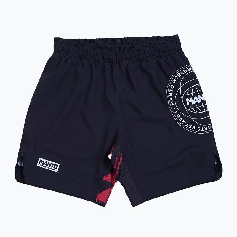 MANTO pánske šortky Fragments black/red MNR868