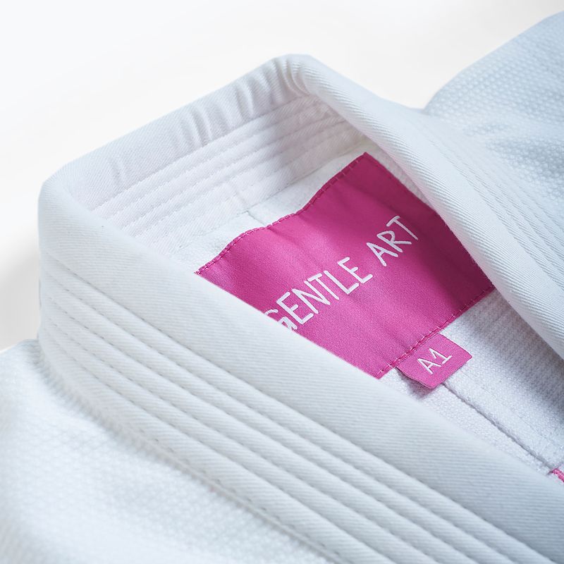 GI pre brazílske jiu-jitsu MANTO Balaclava pánska biela MNG982_WHT/PIN 4