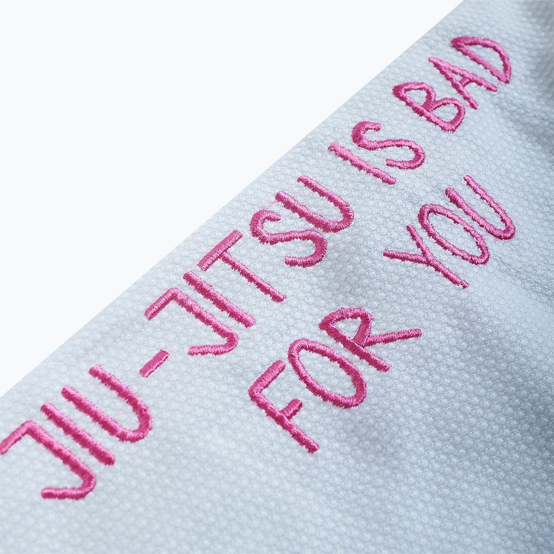 GI pre brazílske jiu-jitsu MANTO Balaclava pánska biela MNG982_WHT/PIN 5
