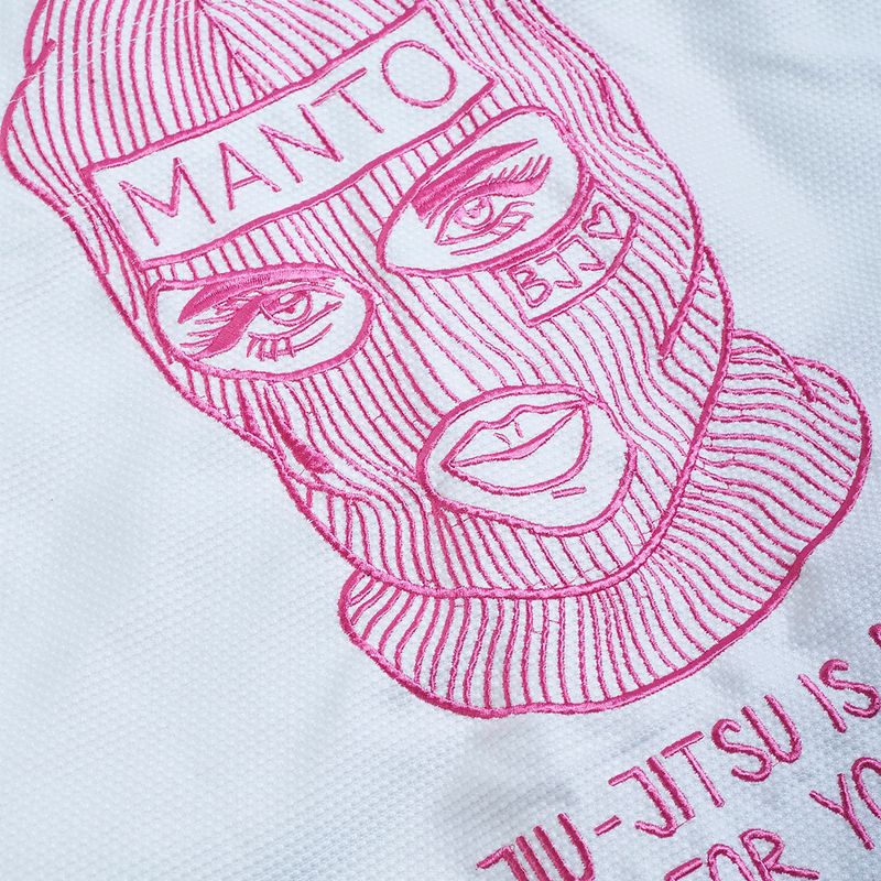 GI pre brazílske jiu-jitsu MANTO Balaclava pánska biela MNG982_WHT/PIN 6