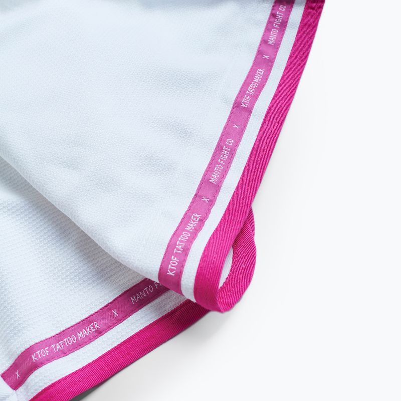 GI pre brazílske jiu-jitsu MANTO Balaclava pánska biela MNG982_WHT/PIN 9