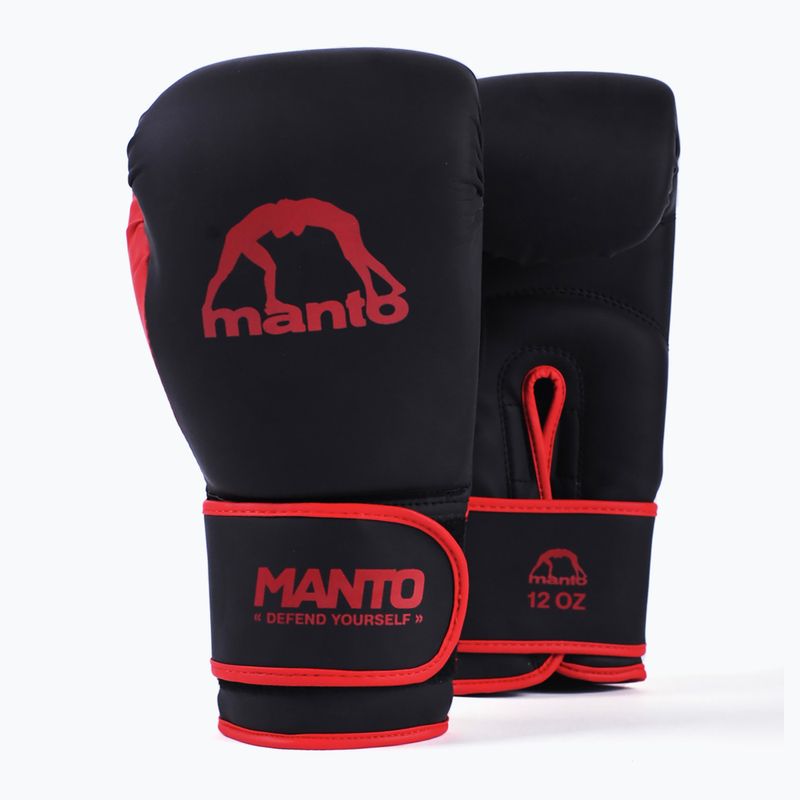 Boxerské rukavice MANTO Essential čierna/červená