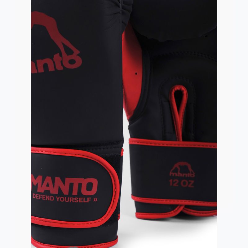 Boxerské rukavice MANTO Essential čierna/červená 3