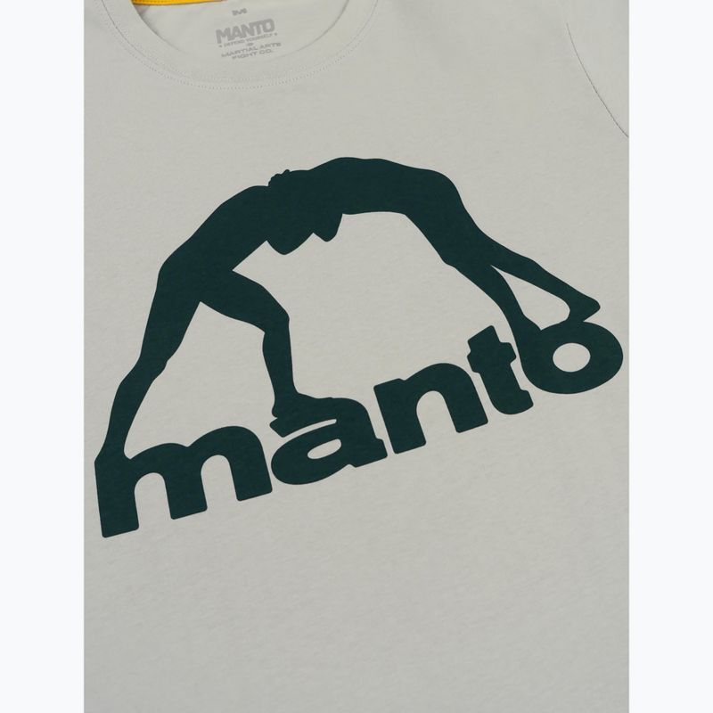 Pánske tričko MANTO Vibe 25 light grey/dark green 2