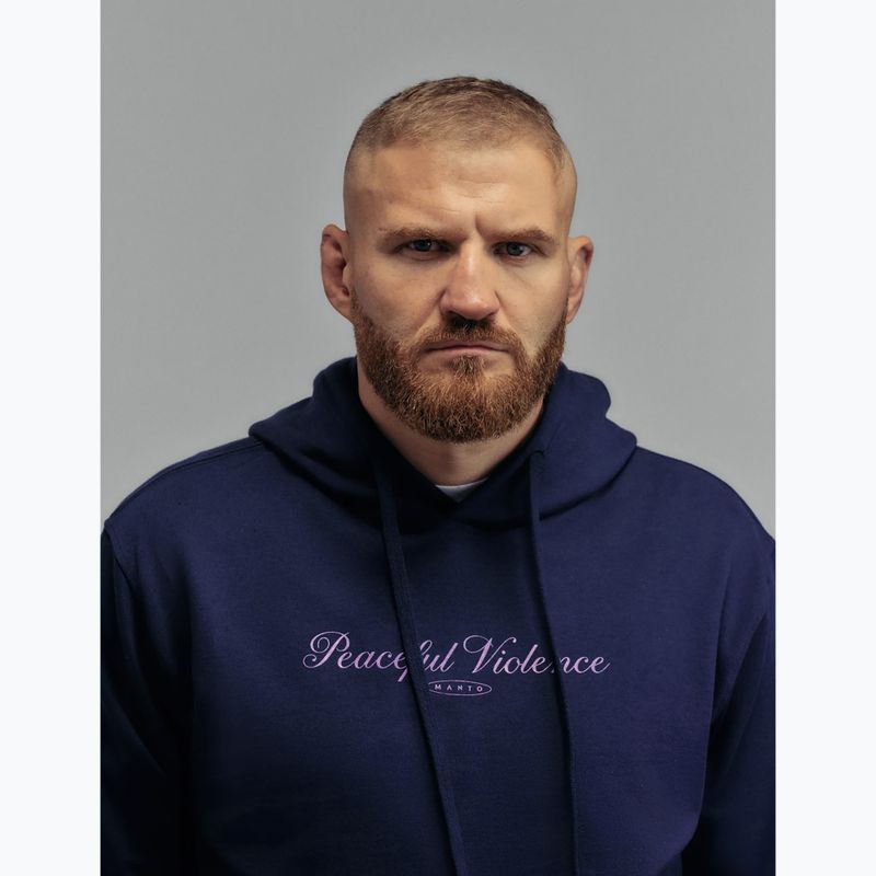 Pánska mikina MANTO Peaceful Violence Hoody dark blue 4