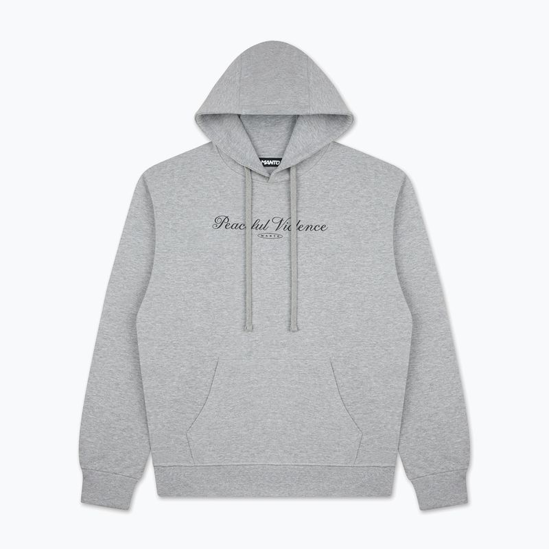 Pánska mikina MANTO Peaceful Violence Hoody sivá 4