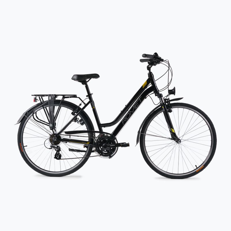 Dámsky trekingový bicykel Romet Gazela black/yellow R22A-TRE-28-19-P-468