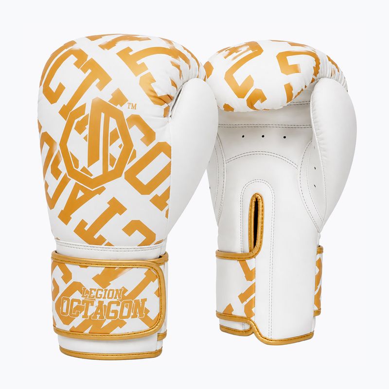 Boxerské rukavice Octagon Legion Eclipse white/gold 2