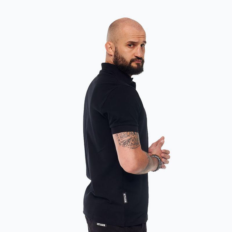Pánske polo tričko Octagon Legion HFT Polo black/white 4
