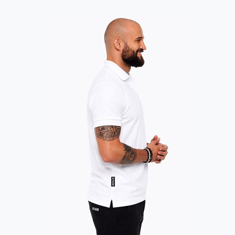 Pánske polo tričko Octagon Legion HFT Polo white 3