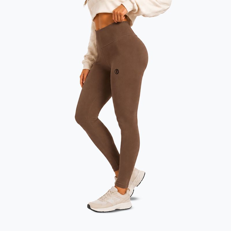 Dámske tréningové legíny Octagon Legion Ribber brown 4