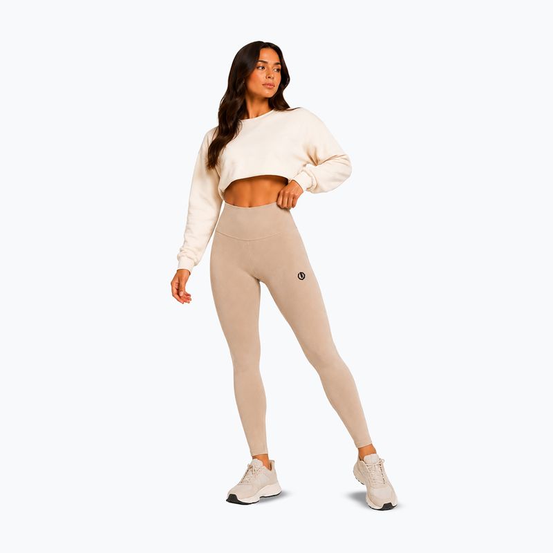 Dámske tréningové legíny Octagon Legion Ribber beige 2