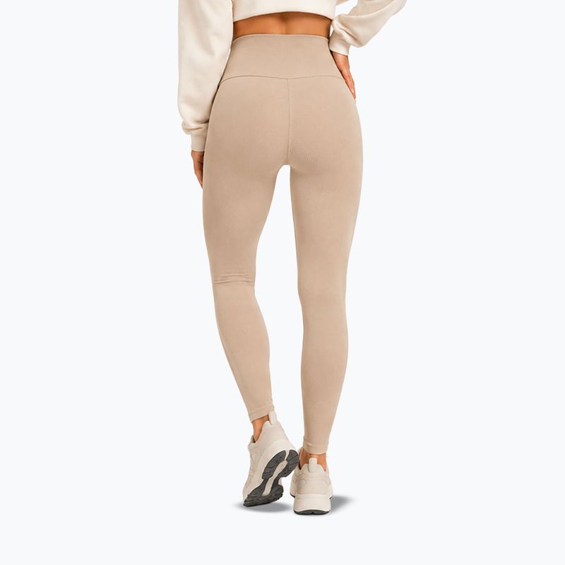 Dámske tréningové legíny Octagon Legion Ribber beige 3