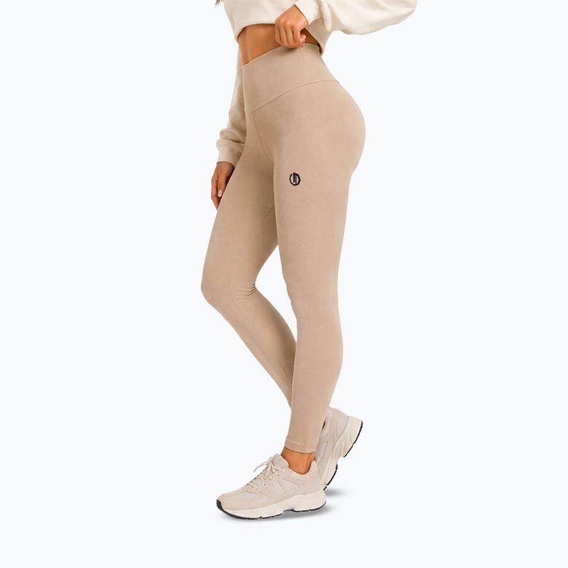 Dámske tréningové legíny Octagon Legion Ribber beige 4