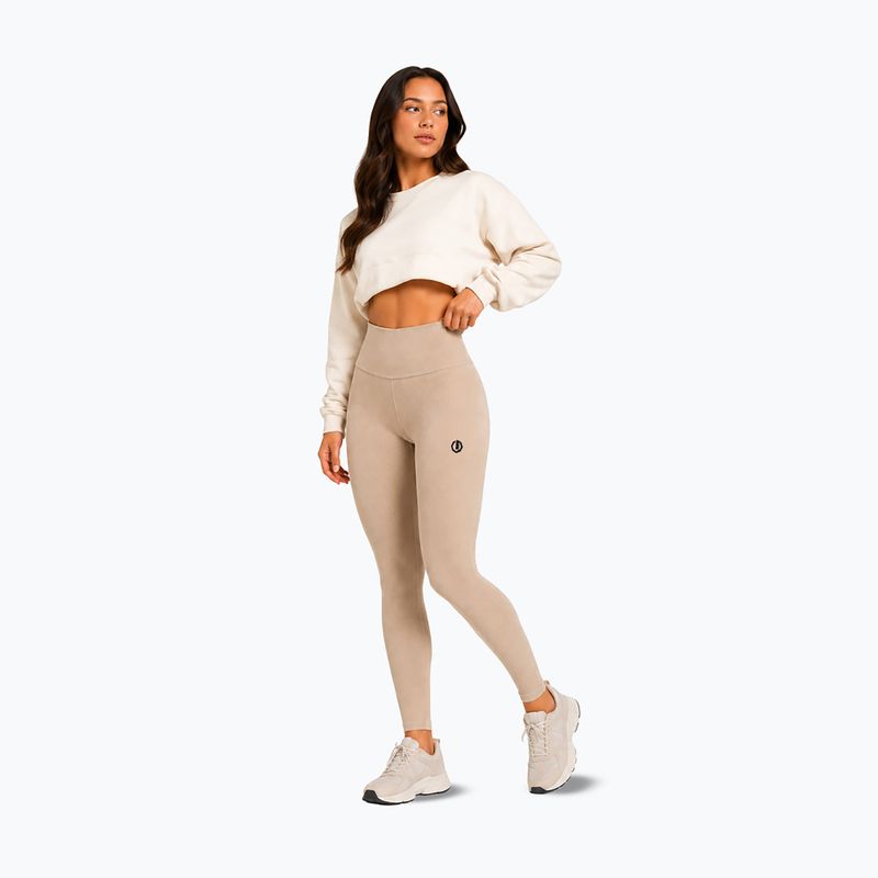 Dámske tréningové legíny Octagon Legion Ribber beige 6