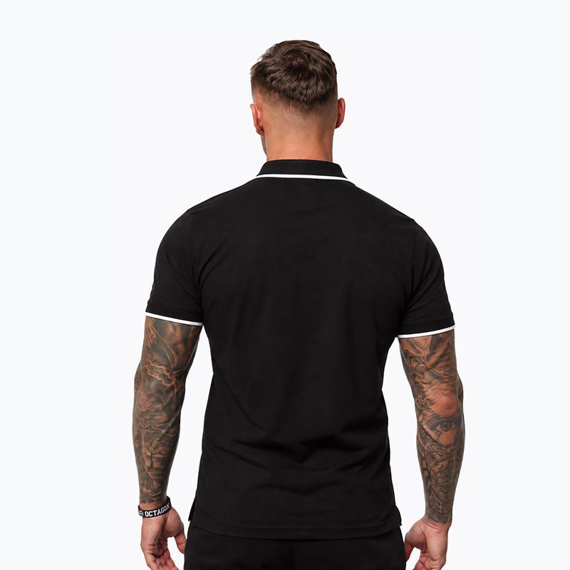 Pánske polo tričko Octagon Legion Tipped Small Logo 3D Polo black 2