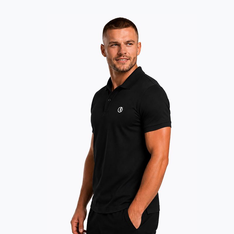 Pánske polo tričko Octagon Legion Small Logo 3D Polo black/white 3