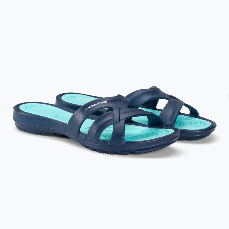 Dámske Šľapky  AQUA-SPEED Panama navy blue/blue 4