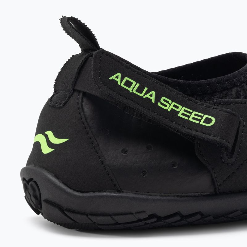 Obuv do vody AQUA-SPEED Agama čierno-zelená 638 7