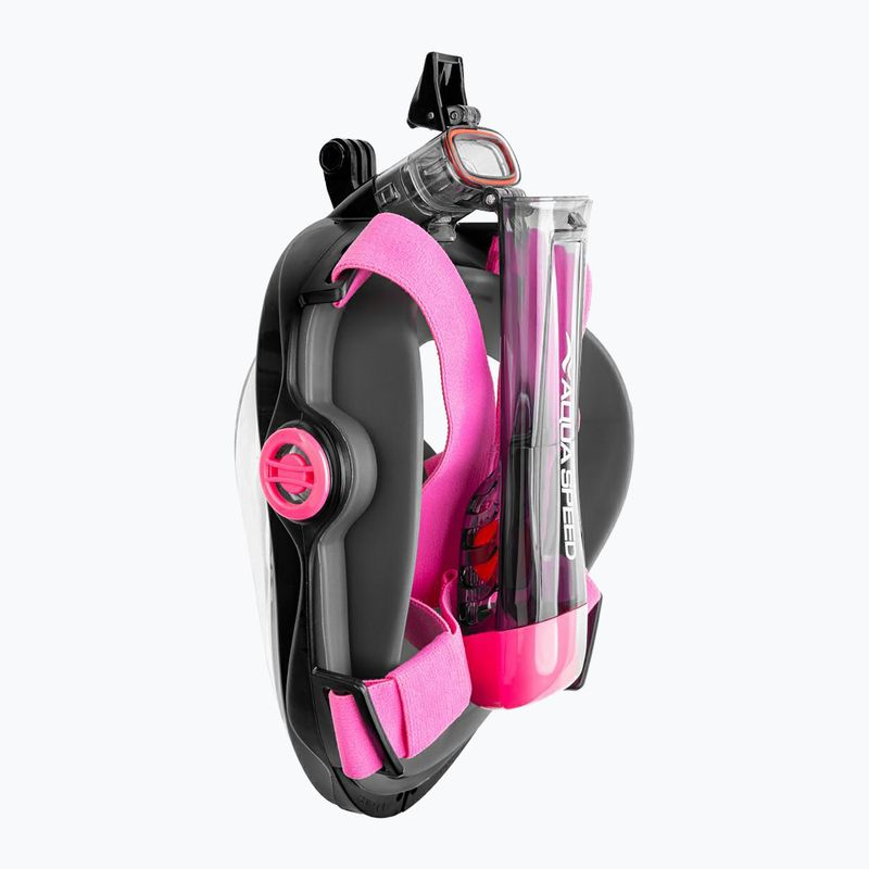 Celotvárová maska na šnorchlovanie  AQUA-SPEED Spectra 2.0  čierna/ružová 5
