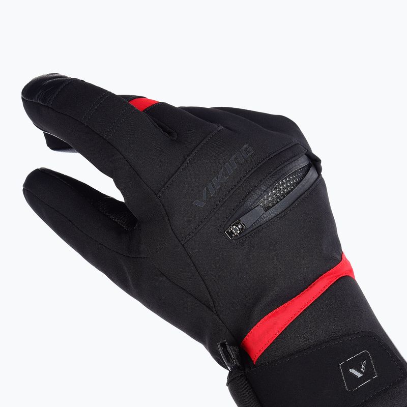 Lyžiarske rukavice Viking Kuruk 2.0 black/red 3