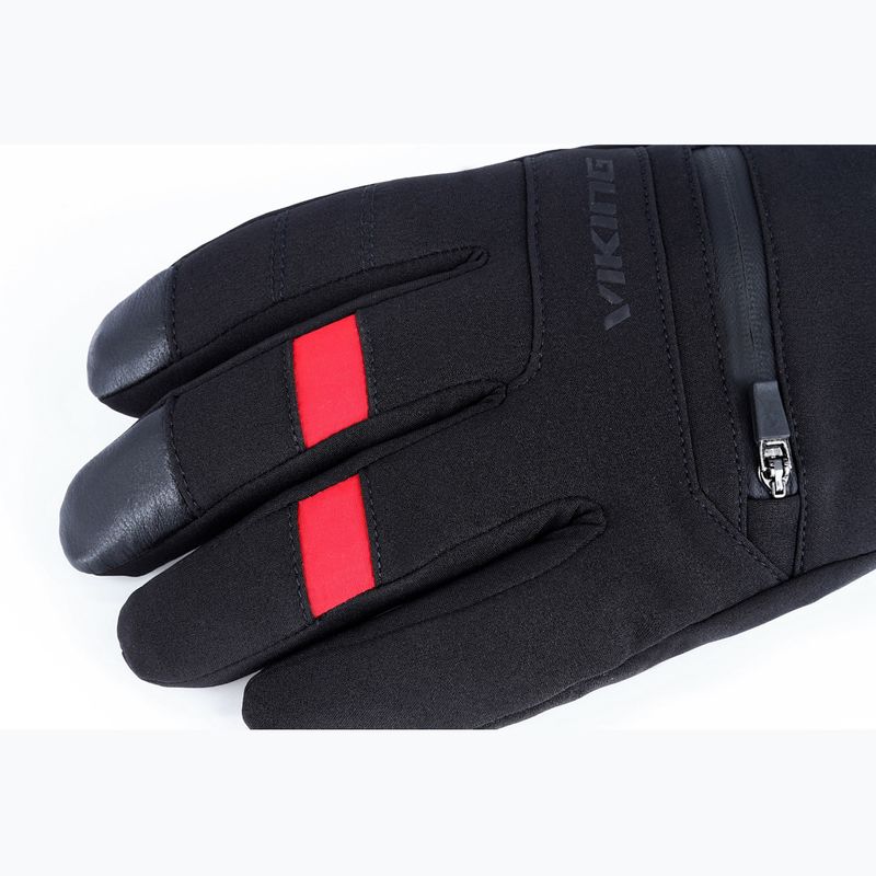 Lyžiarske rukavice Viking Kuruk 2.0 black/red 4