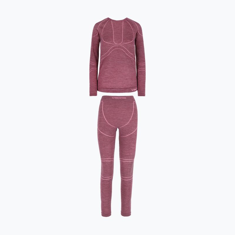 Súprava dámskej termo bielizne Viking Lan Pro claret/light pink
