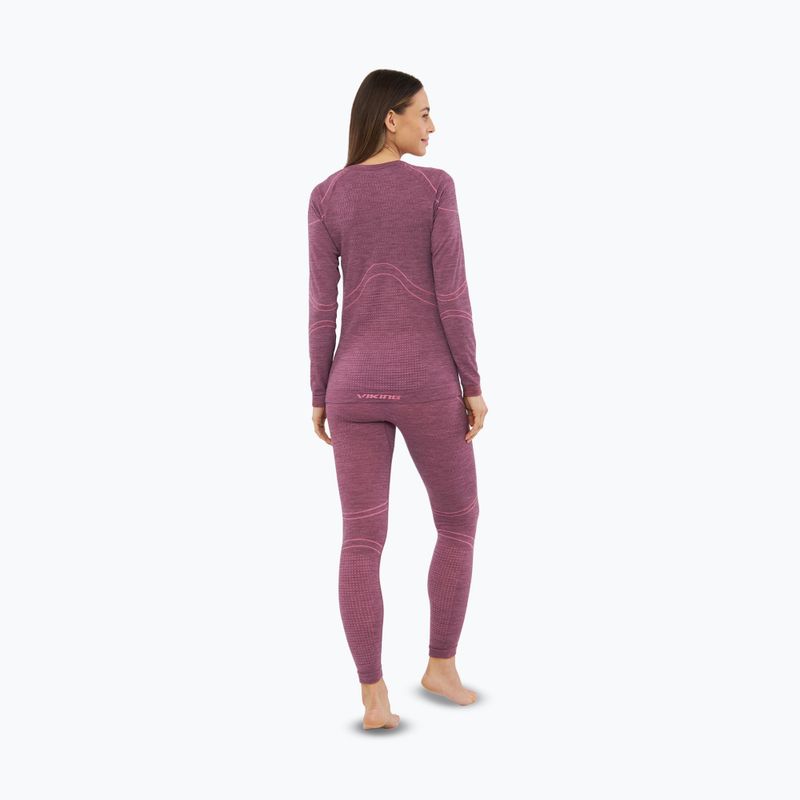 Súprava dámskej termo bielizne Viking Lan Pro claret/light pink 6