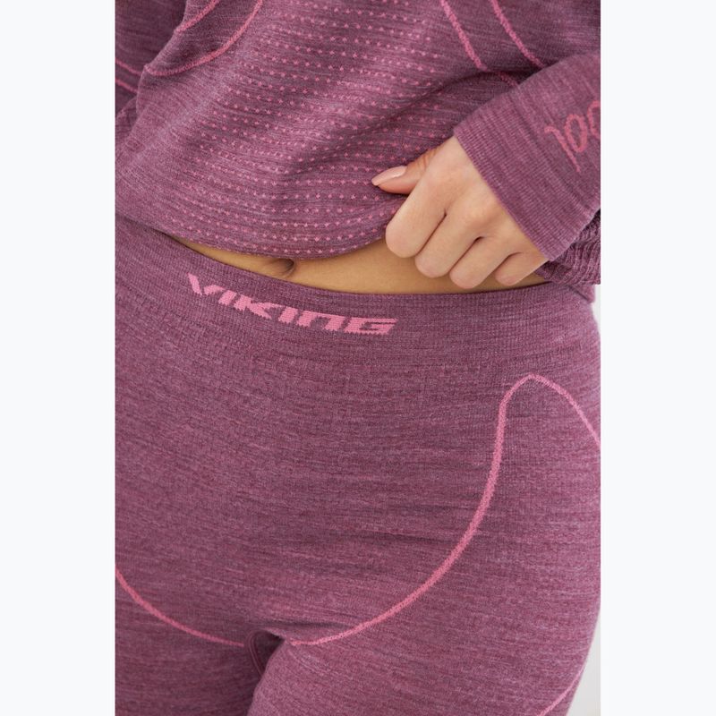 Súprava dámskej termo bielizne Viking Lan Pro claret/light pink 9