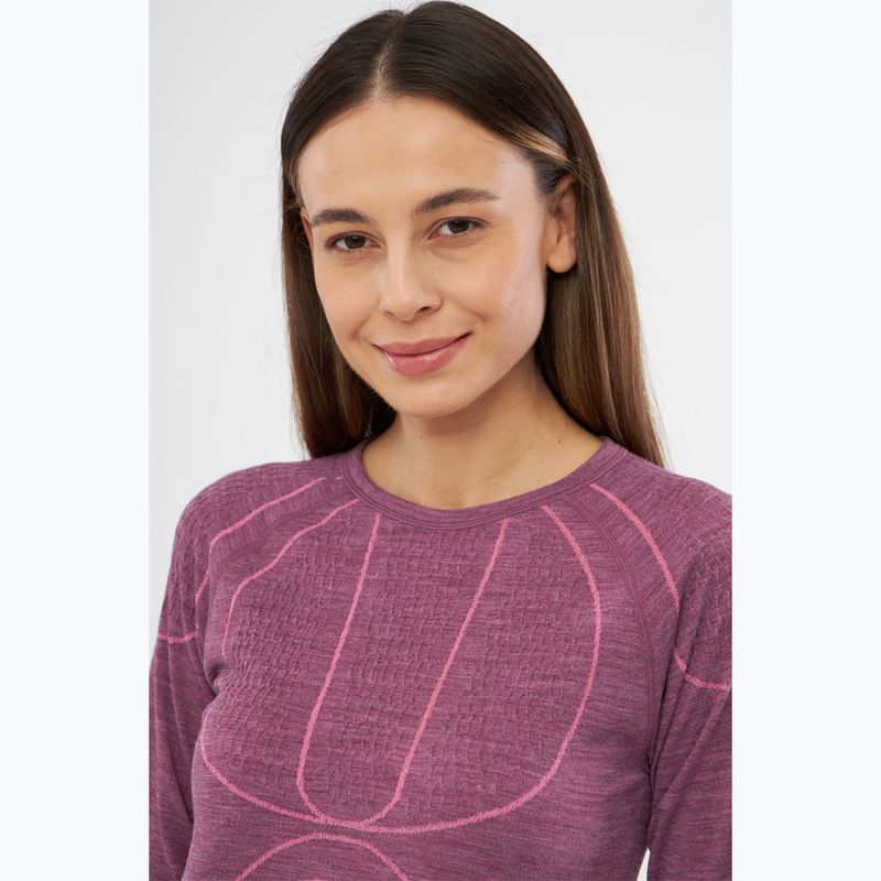 Dámske termo tričko longsleeve Viking Lan Pro claret/light pink 4