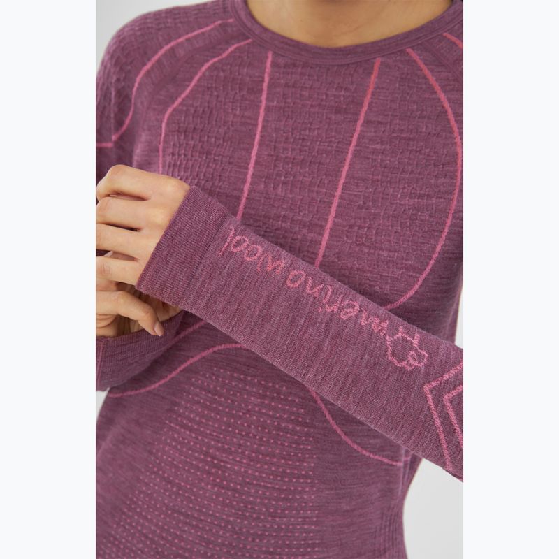Dámska termoakčná mikina Viking Lan Pro claret/light pink 5