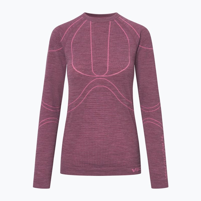 Dámska termoakčná mikina Viking Lan Pro claret/light pink 7