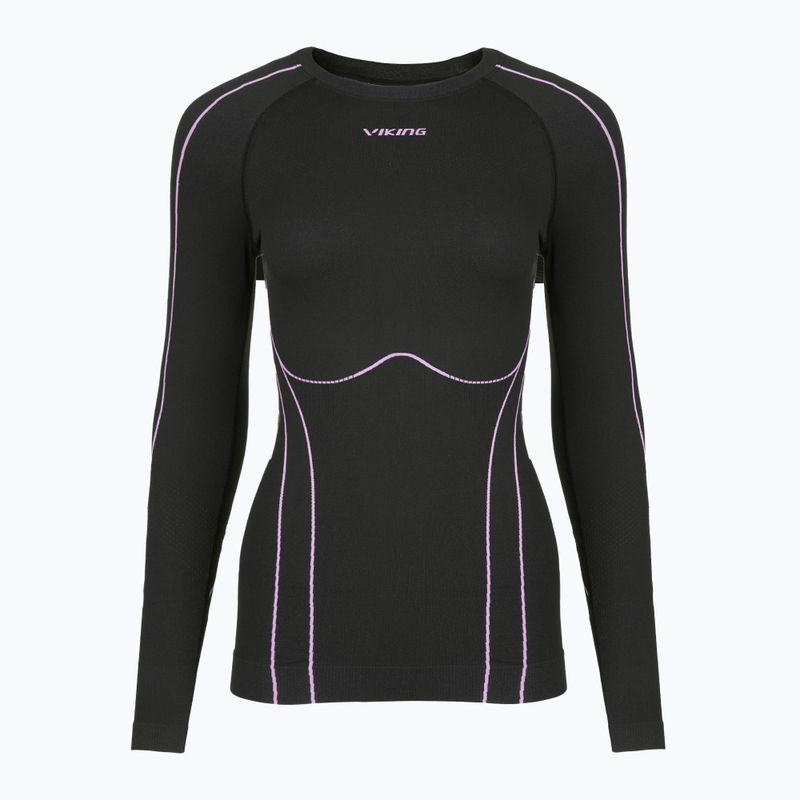 Dámska termoakčná mikina Viking Etna 2.0 black/purple
