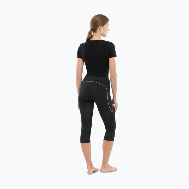 Dámske termo nohavice Viking Etna 2.0 3/4 black/purple 3