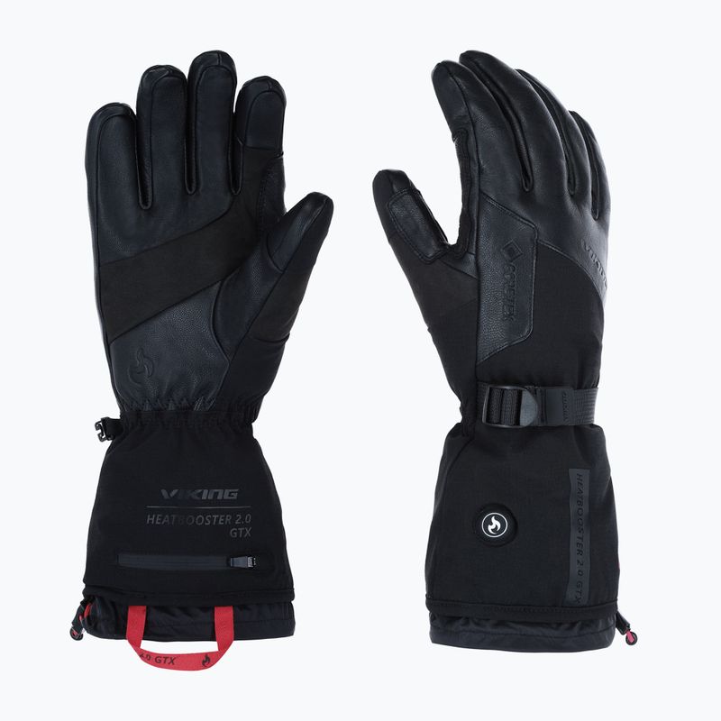Lyžiarske rukavice Viking Heatbooster 2.0 Gore-Tex black