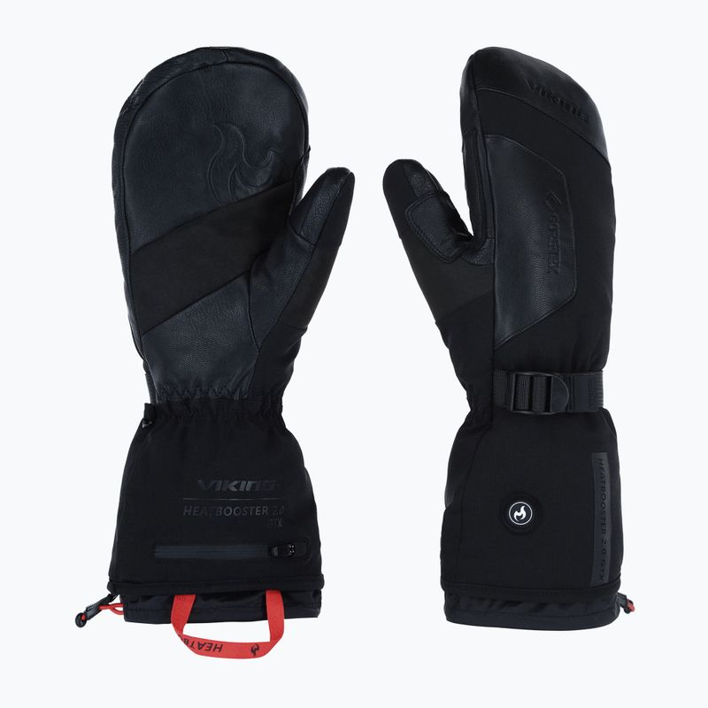 Lyžiarske rukavice Viking Heatbooster 2.0 Gore-Tex Mitten black