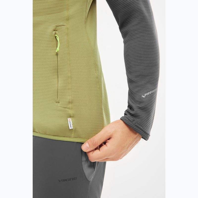 Pánska trekingová mikina Viking Birger olive/dark grey 6