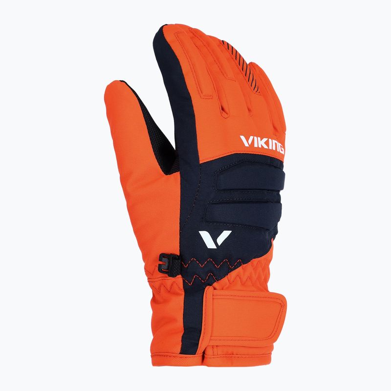 Detské lyžiarske rukavice Viking Flinx orange/navy