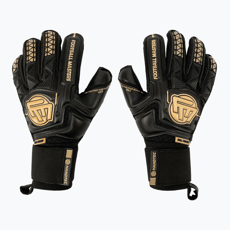 Detské brankárske rukavice Football Masters Voltage Plus RF v 4.0 black 1191-1