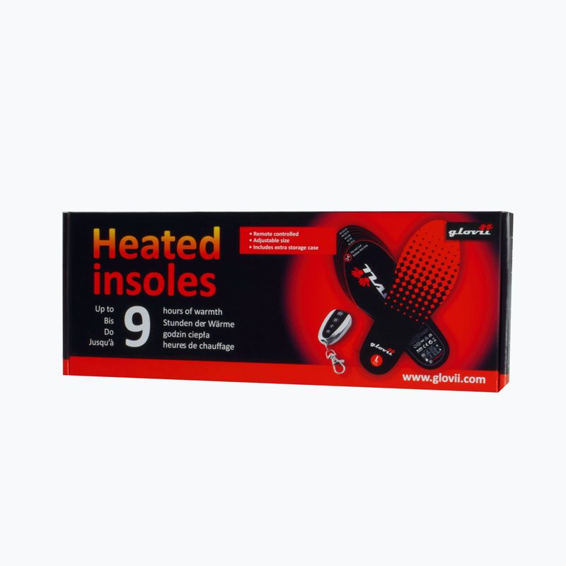 Vyhrievané vložky do lyžiarskych topánok Glovia GW2 s diaľkovým ovládaním čierne 13