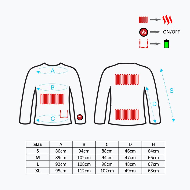 Vyhrievaná mikina Glovii GJ1 čierna 10